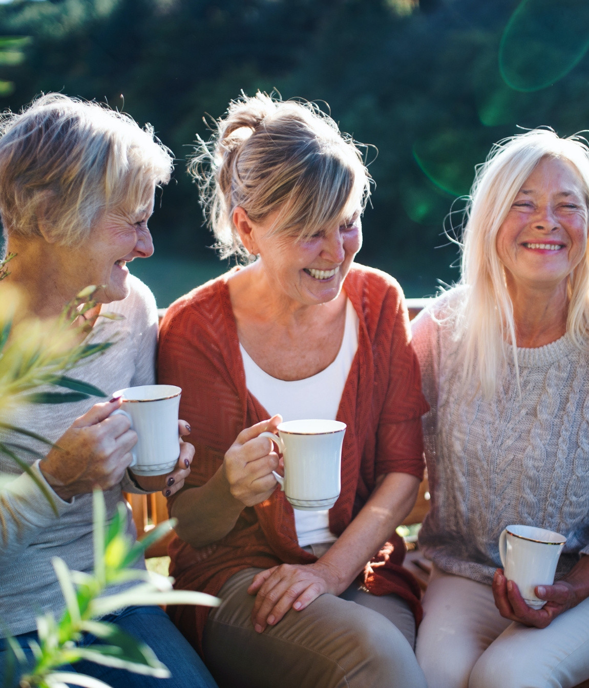 Friends having a cup of tea