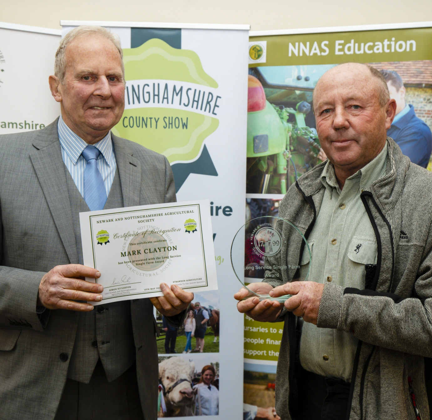 Long Service Single Farm award winner