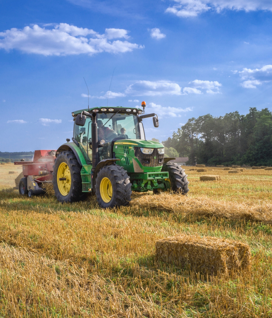 Farmer in tractor